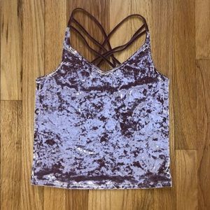 Crushed Velvet Crop Top